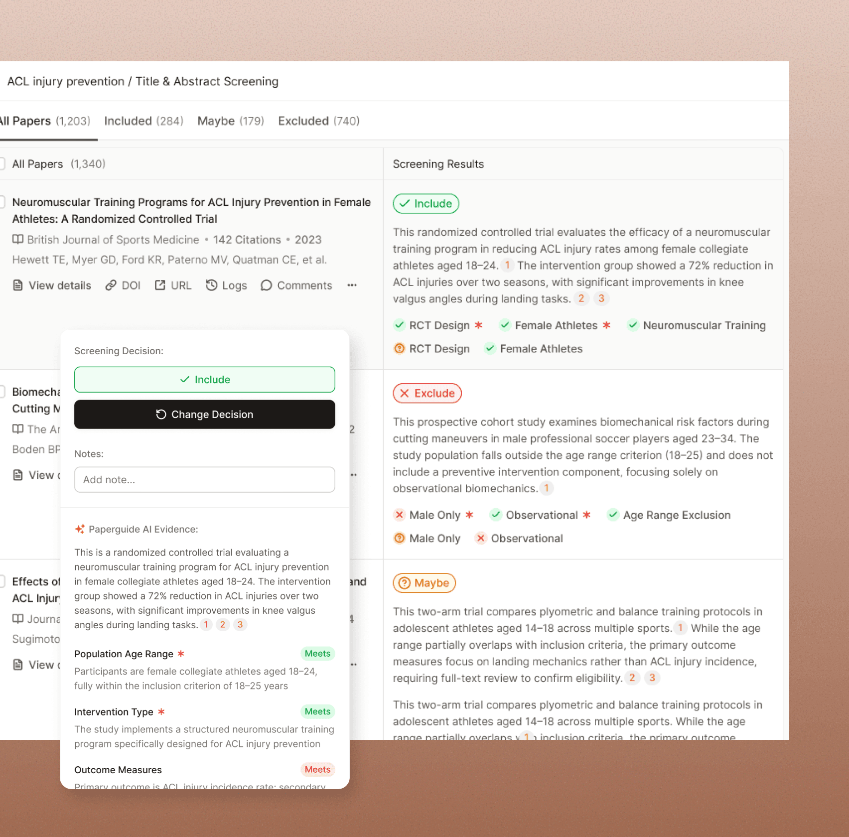 Run rigorous, auditable systematic reviews with PRISMA reporting